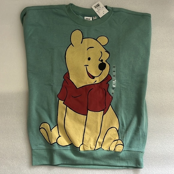 🆕 Disney’s Winnie the Pooh Sweatshirt Green Size XS - Picture 9 of 11